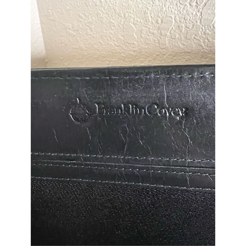 Franklin Covey Black Leather Organizer Binder Folder - Picture 6 of 6